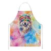 Keeshond Hippie Dawg Apron Cooking Kitchen Server Baking Crafts Gardening for Adult Women Men, Unisex, Large, Multicolor
