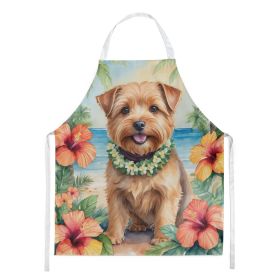 Norfolk Terrier Luau Apron Cooking Kitchen Server Baking Crafts Gardening for Adult Women Men, Unisex, Large, Multicolor