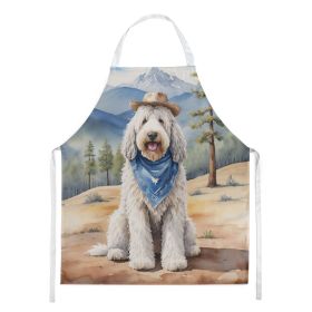 Komondor Cowboy Welcome Apron Cooking Kitchen Server Baking Crafts Gardening for Adult Women Men, Unisex, Large, Multicolor