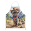 Brussels Griffon Cowboy Welcome Apron Cooking Kitchen Server Baking Crafts Gardening for Adult Women Men, Unisex, Large, Multicolor