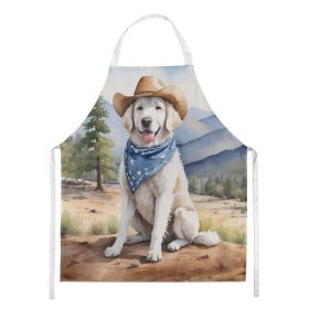 Kuvasz Cowboy Welcome Apron Cooking Kitchen Server Baking Crafts Gardening for Adult Women Men, Unisex, Large, Multicolor