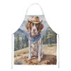 Brittany Spaniel Cowboy Welcome Apron Cooking Kitchen Server Baking Crafts Gardening for Adult Women Men, Unisex, Large, Multicolor
