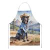 Flat-Coated Retriever Cowboy Welcome Apron Cooking Kitchen Server Baking Crafts Gardening for Adult Women Men, Unisex, Large, Multicolor