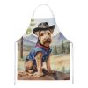 Welsh Terrier Cowboy Welcome Apron Cooking Kitchen Server Baking Crafts Gardening for Adult Women Men, Unisex, Large, Multicolor