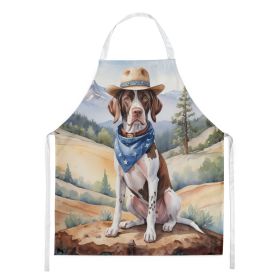Pointer Cowboy Welcome Apron Cooking Kitchen Server Baking Crafts Gardening for Adult Women Men, Unisex, Large, Multicolor