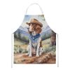 Welsh Springer Spaniel Cowboy Welcome Apron Cooking Kitchen Server Baking Crafts Gardening for Adult Women Men, Unisex, Large, Multicolor