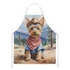 Silky Terrier Cowboy Welcome Apron Cooking Kitchen Server Baking Crafts Gardening for Adult Women Men, Unisex, Large, Multicolor