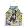 Bernedoodle Spring Path Apron Cooking Kitchen Server Baking Crafts Gardening for Adult Women Men, Unisex, Large, Multicolor