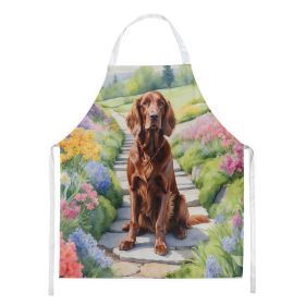 Irish Setter Spring Path Apron Cooking Kitchen Server Baking Crafts Gardening for Adult Women Men, Unisex, Large, Multicolor