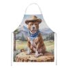 NEW Staffordshire Bull Terrier Cowboy Welcome Apron Cooking Kitchen Server Baking Crafts Gardening for Adult Women Men, Unisex, Large, Multicolor