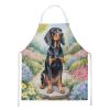 Black and Tan Coonhound Spring Path Apron Cooking Kitchen Server Baking Crafts Gardening for Adult Women Men, Unisex, Large, Multicolor