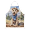 Wheaten Terrier Cowboy Welcome Apron Cooking Kitchen Server Baking Crafts Gardening for Adult Women Men, Unisex, Large, Multicolor