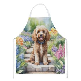 Cockapoo Spring Path Apron Cooking Kitchen Server Baking Crafts Gardening for Adult Women Men, Unisex, Large, Multicolor
