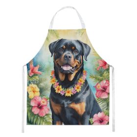 Rottweiler Luau Apron Cooking Kitchen Server Baking Crafts Gardening for Adult Women Men, Unisex, Large, Multicolor