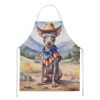American Hairless Terrier Cowboy Welcome Apron Cooking Kitchen Server Baking Crafts Gardening for Adult Women Men, Unisex, Large, Multicolor