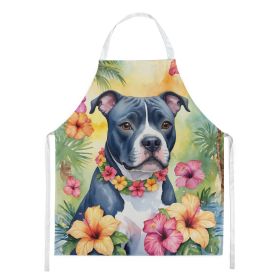 NEW Staffordshire Bull Terrier Luau Apron Cooking Kitchen Server Baking Crafts Gardening for Adult Women Men, Unisex, Large, Multicolor