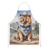 Chow Chow Cowboy Welcome Apron Cooking Kitchen Server Baking Crafts Gardening for Adult Women Men, Unisex, Large, Multicolor