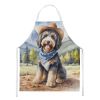 Bernedoodle Cowboy Welcome Apron Cooking Kitchen Server Baking Crafts Gardening for Adult Women Men, Unisex, Large, Multicolor