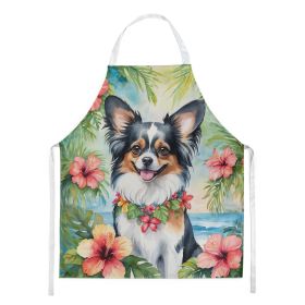 Papillon Luau Apron Cooking Kitchen Server Baking Crafts Gardening for Adult Women Men, Unisex, Large, Multicolor