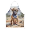 Bullmastiff Cowboy Welcome Apron Cooking Kitchen Server Baking Crafts Gardening for Adult Women Men, Unisex, Large, Multicolor