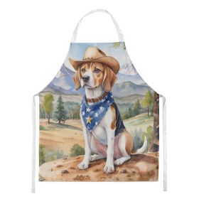 Beagle Cowboy Welcome Apron Cooking Kitchen Server Baking Crafts Gardening for Adult Women Men, Unisex, Large, Multicolor