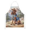 Bloodhound Cowboy Welcome Apron Cooking Kitchen Server Baking Crafts Gardening for Adult Women Men, Unisex, Large, Multicolor