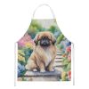 Pekingese Spring Path Apron Cooking Kitchen Server Baking Crafts Gardening for Adult Women Men, Unisex, Large, Multicolor