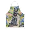 Norwegian Elkhound Spring Path Apron Cooking Kitchen Server Baking Crafts Gardening for Adult Women Men, Unisex, Large, Multicolor