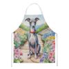 Italian Greyhound Spring Path Apron Cooking Kitchen Server Baking Crafts Gardening for Adult Women Men, Unisex, Large, Multicolor