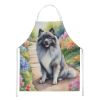 Keeshond Spring Path Apron Cooking Kitchen Server Baking Crafts Gardening for Adult Women Men, Unisex, Large, Multicolor