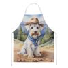 Sealyham Terrier Cowboy Welcome Apron Cooking Kitchen Server Baking Crafts Gardening for Adult Women Men, Unisex, Large, Multicolor