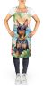 Miniature Pinscher Luau Apron Cooking Kitchen Server Baking Crafts Gardening for Adult Women Men, Unisex, Large, Multicolor