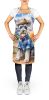 Schnauzer Cowboy Welcome Apron Cooking Kitchen Server Baking Crafts Gardening for Adult Women Men, Unisex, Large, Multicolor