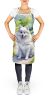 American Eskimo Spring Garden Apron Cooking Kitchen Server Baking Crafts Gardening for Adult Women Men, Unisex, Large, Multicolor