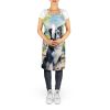 Border Collie Spring Path Apron Cooking Kitchen Server Baking Crafts Gardening for Adult Women Men, Unisex, Large, Multicolor