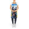 Kerry Blue Terrier in Sunflowers Apron Cooking Kitchen Server Baking Crafts Gardening for Adult Women Men, Unisex, Large, Multicolor