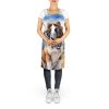 Saint Bernard Cowboy Welcome Apron Cooking Kitchen Server Baking Crafts Gardening for Adult Women Men, Unisex, Large, Multicolor