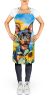 Miniature Pinscher in Sunflowers Apron Cooking Kitchen Server Baking Crafts Gardening for Adult Women Men, Unisex, Large, Multicolor