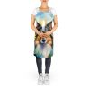 Sheltie in Sunflowers Apron Cooking Kitchen Server Baking Crafts Gardening for Adult Women Men, Unisex, Large, Multicolor