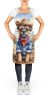 Border Terrier Cowboy Welcome Apron Cooking Kitchen Server Baking Crafts Gardening for Adult Women Men, Unisex, Large, Multicolor