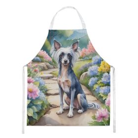 Chinese Crested Spring Path Apron Cooking Kitchen Server Baking Crafts Gardening for Adult Women Men, Unisex, Large, Multicolor