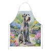 Irish Wolfhound Spring Path Apron Cooking Kitchen Server Baking Crafts Gardening for Adult Women Men, Unisex, Large, Multicolor