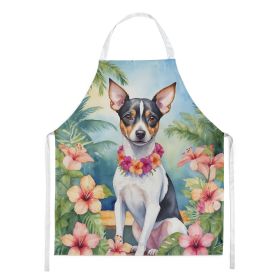 Rat Terrier Luau Apron Cooking Kitchen Server Baking Crafts Gardening for Adult Women Men, Unisex, Large, Multicolor