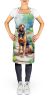 Bloodhound Spring Path Apron Cooking Kitchen Server Baking Crafts Gardening for Adult Women Men, Unisex, Large, Multicolor