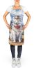 Samoyed Cowboy Welcome Apron Cooking Kitchen Server Baking Crafts Gardening for Adult Women Men, Unisex, Large, Multicolor