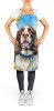 English Springer Spaniel in Sunflowers Apron Cooking Kitchen Server Baking Crafts Gardening for Adult Women Men, Unisex, Large, Multicolor