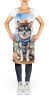 Alaskan Klee Kai Cowboy Welcome Apron Cooking Kitchen Server Baking Crafts Gardening for Adult Women Men, Unisex, Large, Multicolor