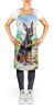 Manchester Terrier Spring Path Apron Cooking Kitchen Server Baking Crafts Gardening for Adult Women Men, Unisex, Large, Multicolor