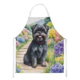 Affenpinscher Spring Garden Apron Cooking Kitchen Server Baking Crafts Gardening for Adult Women Men, Unisex, Large, Multicolor