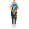Belgian Sheepdog in Sunflowers Apron Cooking Kitchen Server Baking Crafts Gardening for Adult Women Men, Unisex, Large, Multicolor